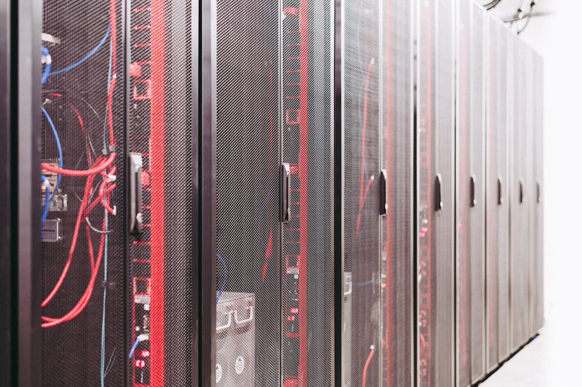 Modern data center racks for web hosting